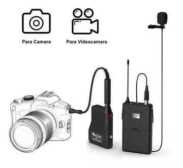 Fifine K037b con micrófono de solapa y auriculares de color negro