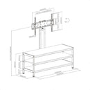Soporte Tv 37''»70''/40kg + Mueble 3 Estantes Techgo Mstv-1s Marrón