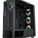 Caja Gabinete Iceberg Crystal G9 Atx - 4 Ventiladores Rgb Negro