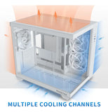 Caja Para Pc Musetex Atx, Vidrio Templado, 3 Ventiladores