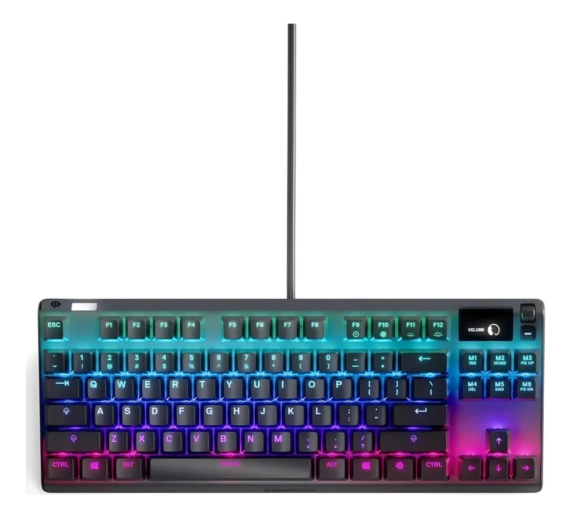 Teclado SteelSeries Apex QWERTY QX2 Red inglés US color negro con luz RGB