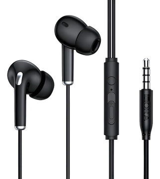 Audífonos Alámbricos Manos Libres Con Micrófono Para 3.5mm J Negro