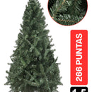 Árbol Navideño Montañes 1.50m Para Guirnalda Luces Bolas Verde