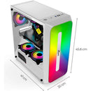 Chasis Gamer J&r Jx118 Zero Pro Blanco Rgb 3 Cooler