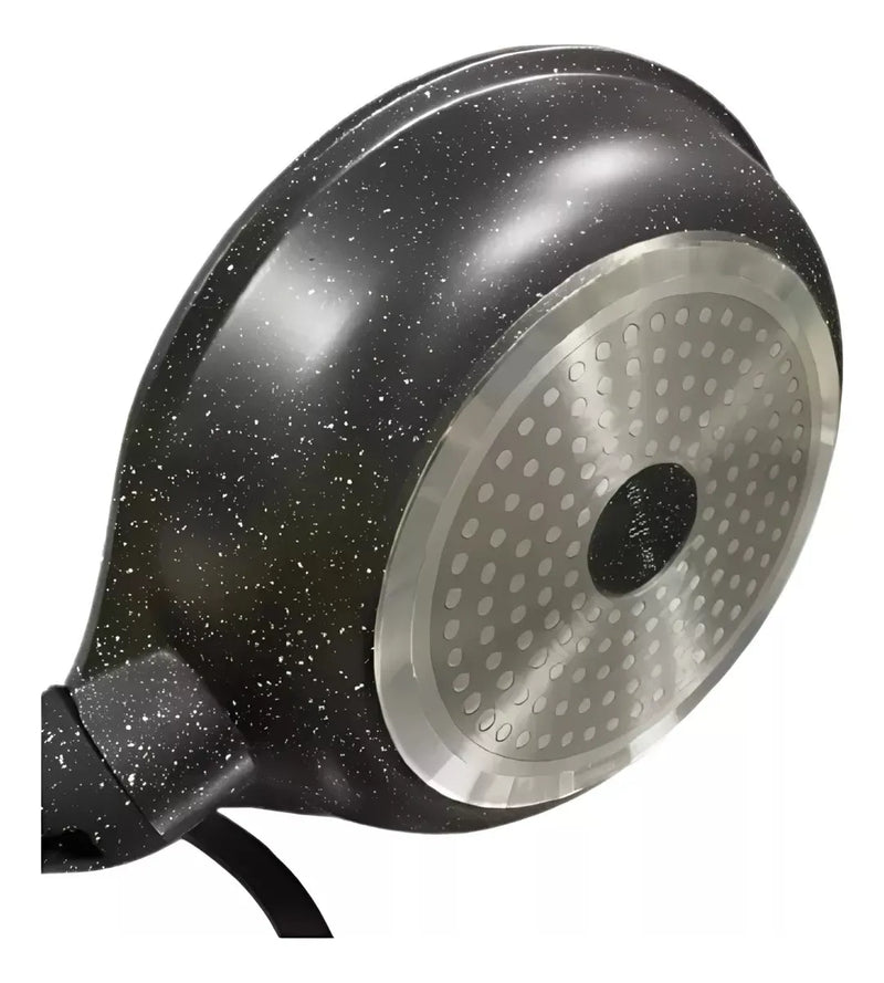 Sarten Marmol Antihaderente 22 Cm Swiss Home Negro