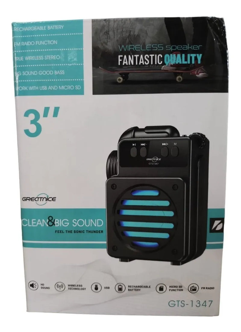 Parlante Bocina Portátil Radio Usb Sd Bluetooth Recargable