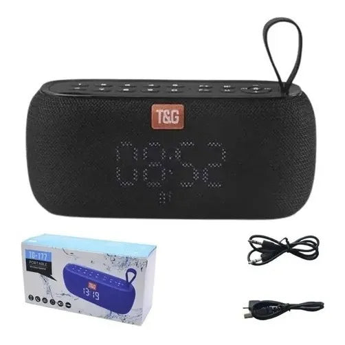Parlante Reloj Radio Multifuncion Inalámbrico Portátil T&g Azul