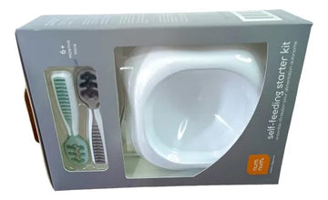 Plato Para Bebes De Aprendisaje Para Empezar A Comer Blanco Liso Sin Personaje