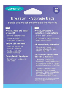 Bolsas Almacenamiento Leche Materna Lansinoh | 100 Unidades