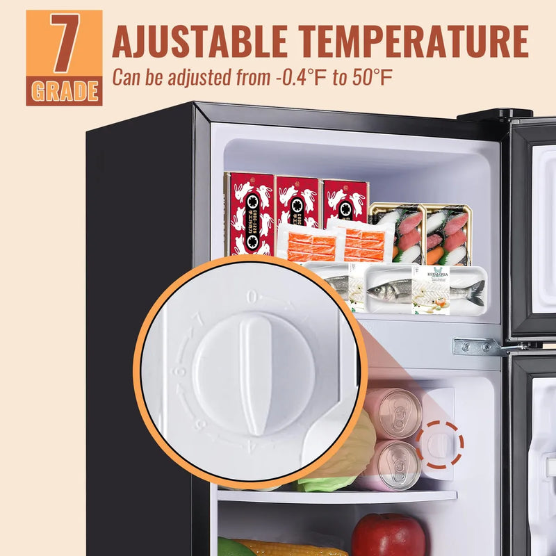 Mini Refrigerador 2.4 Pies Cúbicos Con Congelador Separado