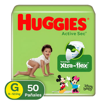 Pañales Huggies Active Sec Etapa 3/g X 50und Grande (g)