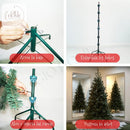 Arbol De Navidad Siberiano 2.25m 534 Puntas Gio Home Pino Navideño Look Natural Base Metalica Artificial Para Decoracion Con Bolas Adornos Extension Cintas Bombillos Botas Campanas Luces Estrella Noel