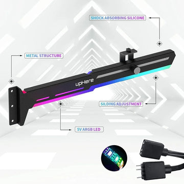 Soporte Peso Tarjeta Video Argb Gamer Led Rtx Amd Pc Gamer