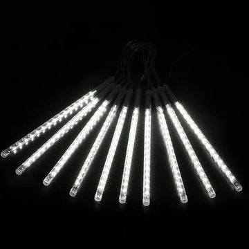 Serie Navideña Led 8 Tubos 50cm Meteoro 160 Luces Blanco