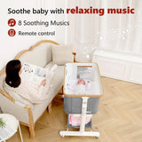 Moisés Mecedor Eléctrico Para Bebé 3 Velocidades Gris Oscuro