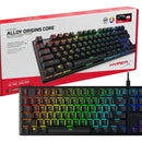 Teclado gamer HyperX Alloy QWERTY Red inglés US color negro con luz RGB