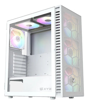Gabinete Chasis Gamer Xyz Airone 100 Mesh White Rgb Blanco