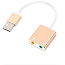 Adaptador Usb 7.1 Gold Audio Y Microfono Cable Tarjeta Sonid