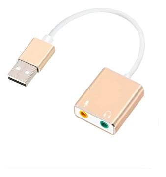 Adaptador Usb 7.1 Gold Audio Y Microfono Cable Tarjeta Sonid