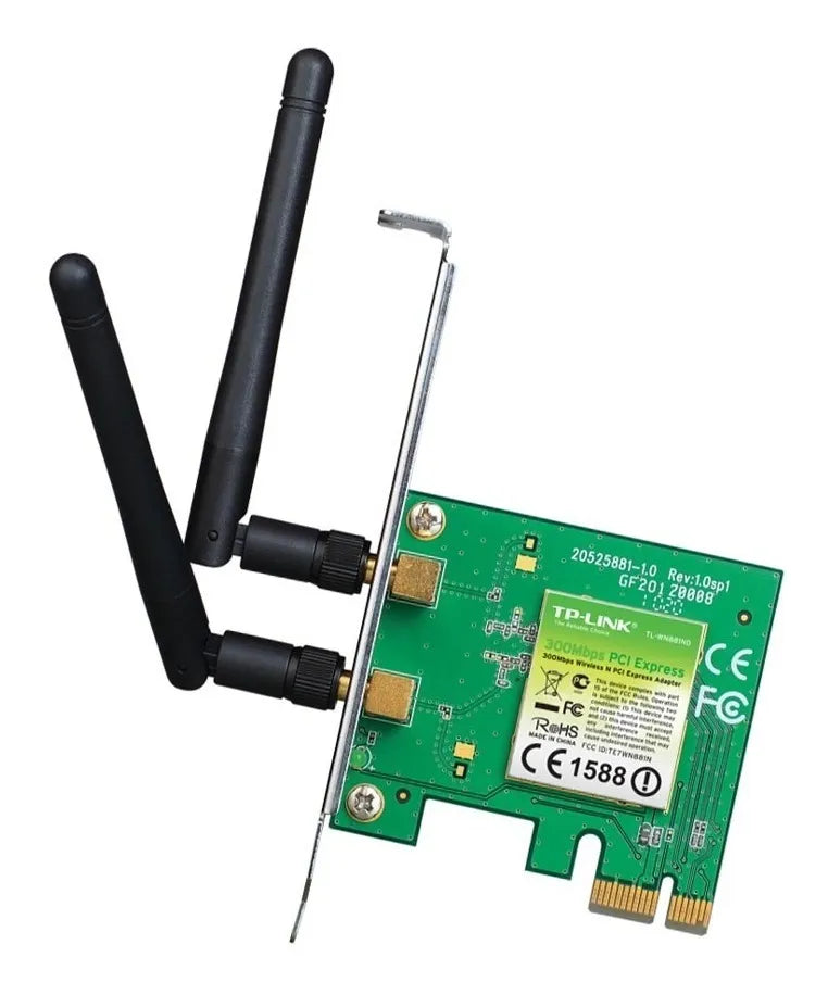 Tarjeta Red Pci Express Wifi N 300mbps Tp-link Tl-wn881nd
