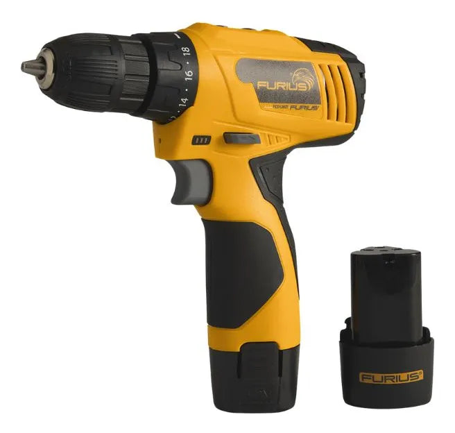 Taladro Atornillador Inalámbrico Furius Fcd12 3/8 (10mm) 12v - Amarillo