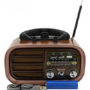 Parlante Radio Retro Vintage Bluetooth Mp3 Fm Am Panel Solar