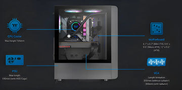 Gabinete Gamer Thermaltake S200 Tg Argb Black 3x120mm Rgb F