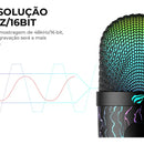 Micrófono USB omnidireccional para jugadores Mesa Havit Gk52 Rgb, negro