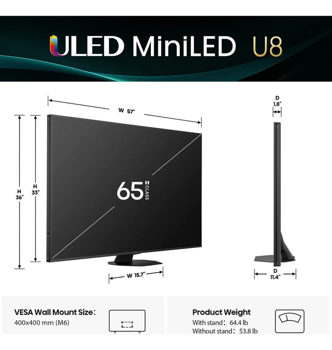 Smart Tv 65 Pulgadas Mini-led 4k Uhd Google Tv 165hz