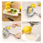 Maquina Exprimidora Frutas Manual Practica Acero Inoxidable Plateado