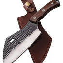 Cuchillo Vikingo Acero Profesional Carnicero Hacha Mod: Z02 Silver