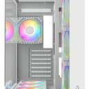 Caja Gabinete Gamer Iceberg Crystal Cube Xl 7x Fans Argb Color Blanco