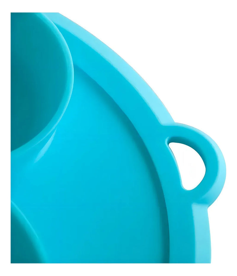 Plato En Silicona Bebe Antideslizante Colores Hydg-2 Color Azul Marino