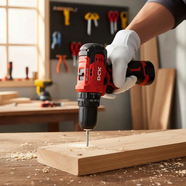 Taladro Atornillador Dck 12v (3/8) 230w 35nm + 2 Baterías Rojo/negro