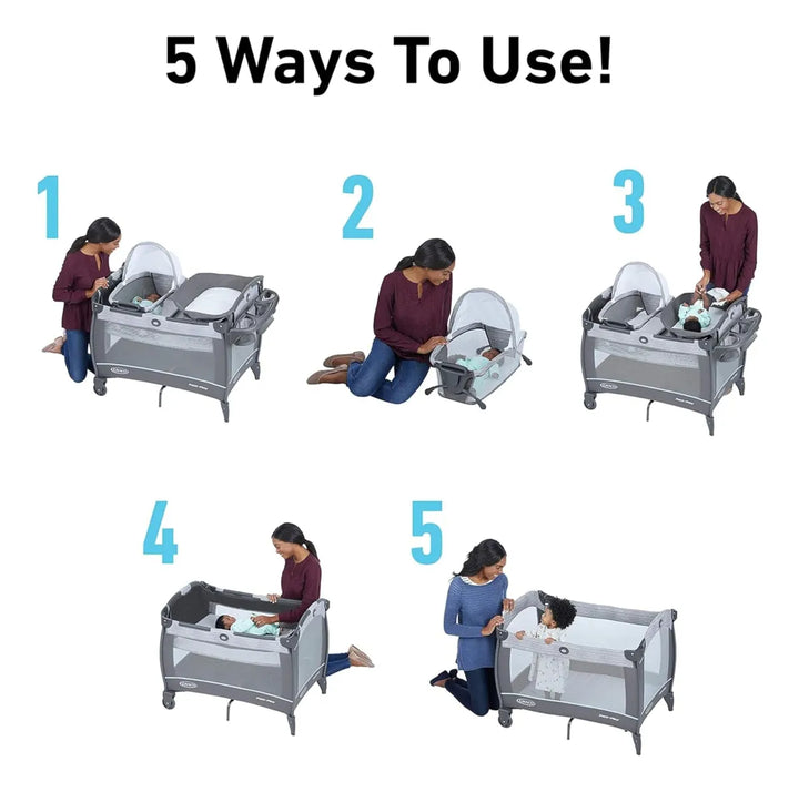 Graco Corralito Pack N Play Close2baby Derby Con Moisés Y Ca