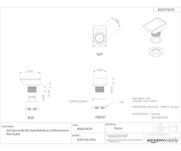 Bud Industries Ac414 Chasis De Aluminio 13.9 In De Largo