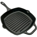 Sartén De Hierro Cuadrada Tipo Grill Con Mango 25x25cm Curado