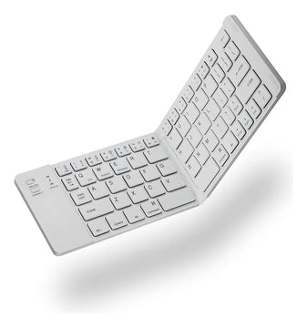 Mini Teclado Inalambrico Plegable Portatil, Bluetooth Color del teclado Blanco