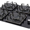 Estufa De Empotrar Vidrio Templado 60x45cm Gas Natural 6309 Color Negro