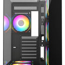 Chasis Gamer Iceberg Crystal Cube S Black Atx 6 Fans Argb Negro