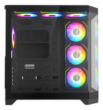 Chasis Iceberg Crystal Edge Negro X7 Fan Argb Maxi Infinity