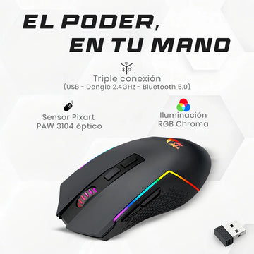 Combo Redragon 2 En 1 Pollux + Trident S136 Black Teclado Negro Idioma Ingles