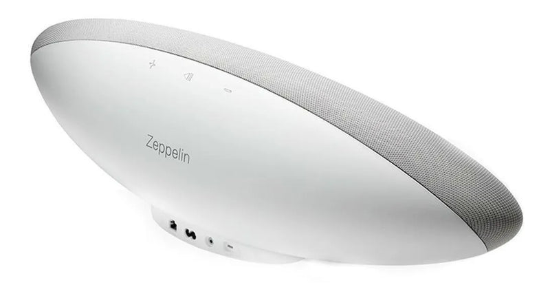 Parlante Bowers & Wilkins Zeppelin Wireless portátil con bluetooth y wifi blanca