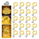 20pzs Cadena De Luces Hadas Con Pilas 2m 20 Luces Led Luces Blanco Cálido