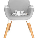 Silla De Comer Carestino Neo Gris Claro Doble Bandeja 2 En 1