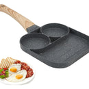 Sartén De 3 Puestos Para Huevos Arepas Antiadherente Gris