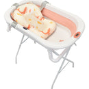Bañera Plegable Con Soporte Y Cojín Stand Happy Baby Color Rosa