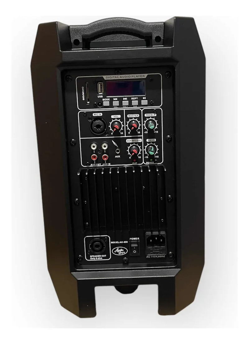 Parlante Activo 8 Pulgadas Audio Sound 6500w Profesional Negro