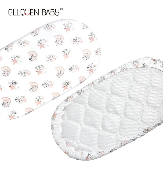 Gllquen Baby Paquete De 4 Sbanas Para Moiss, Transpirables Y