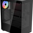 Gabinete Gamer Aerocool Gabinete Pivot 3 Ventiladores Argb Negro